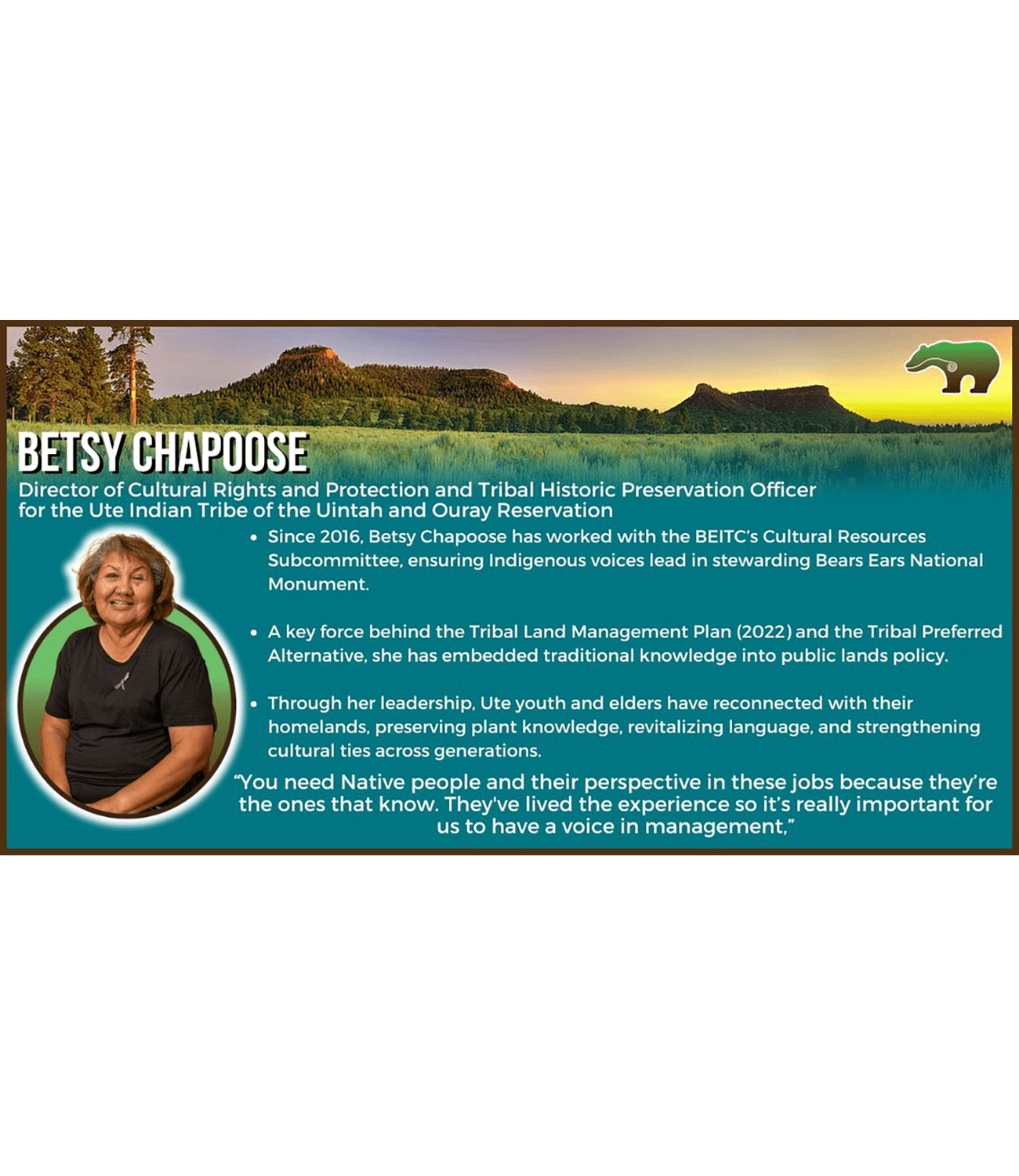 Betsy Chapoose, Courtesy of Bears Ears Coalition