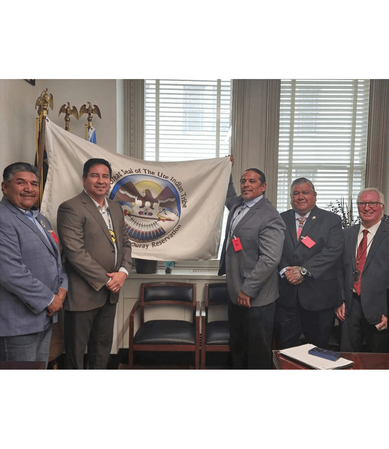 Ute Indian Tribe Business Committee Members meet with Federal Government and Congressional Representatives, Courtesy of the Ute Business Committee