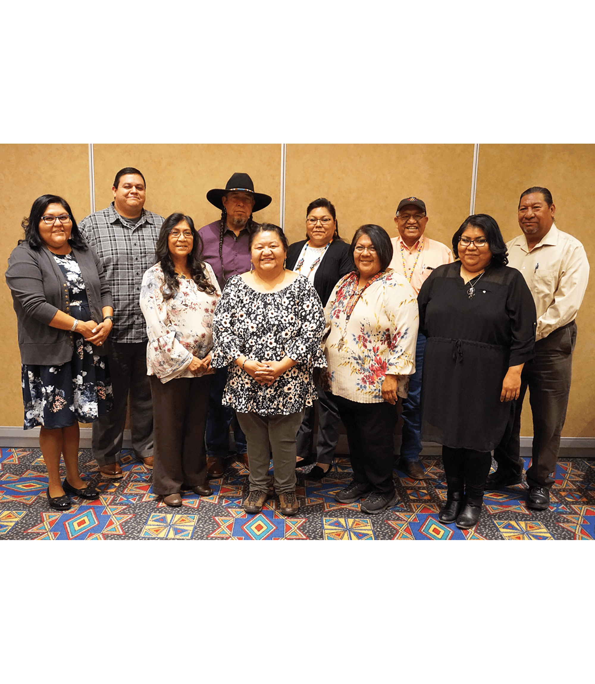 Members of the Tri-Ute leadership gather at Ute Mountain Ute Casino for their quarterly Tri-Ute Council Meeting. All three Ute tribes were represented. May 31, 2018.