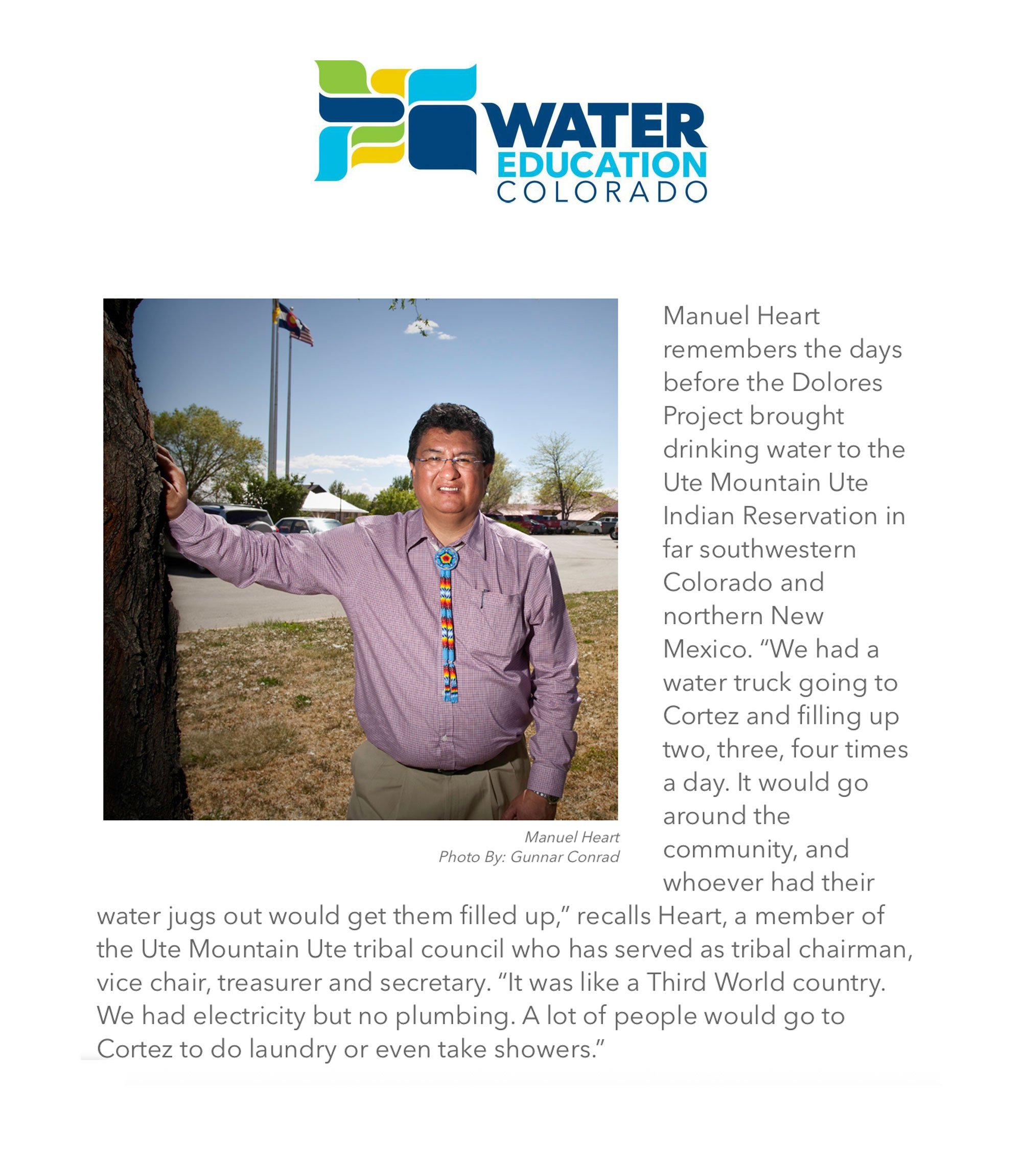For Colorado’s two Indian tribes, the long-awaited promise of water fulfilled at last, brings hope for continued economic growth, page 2